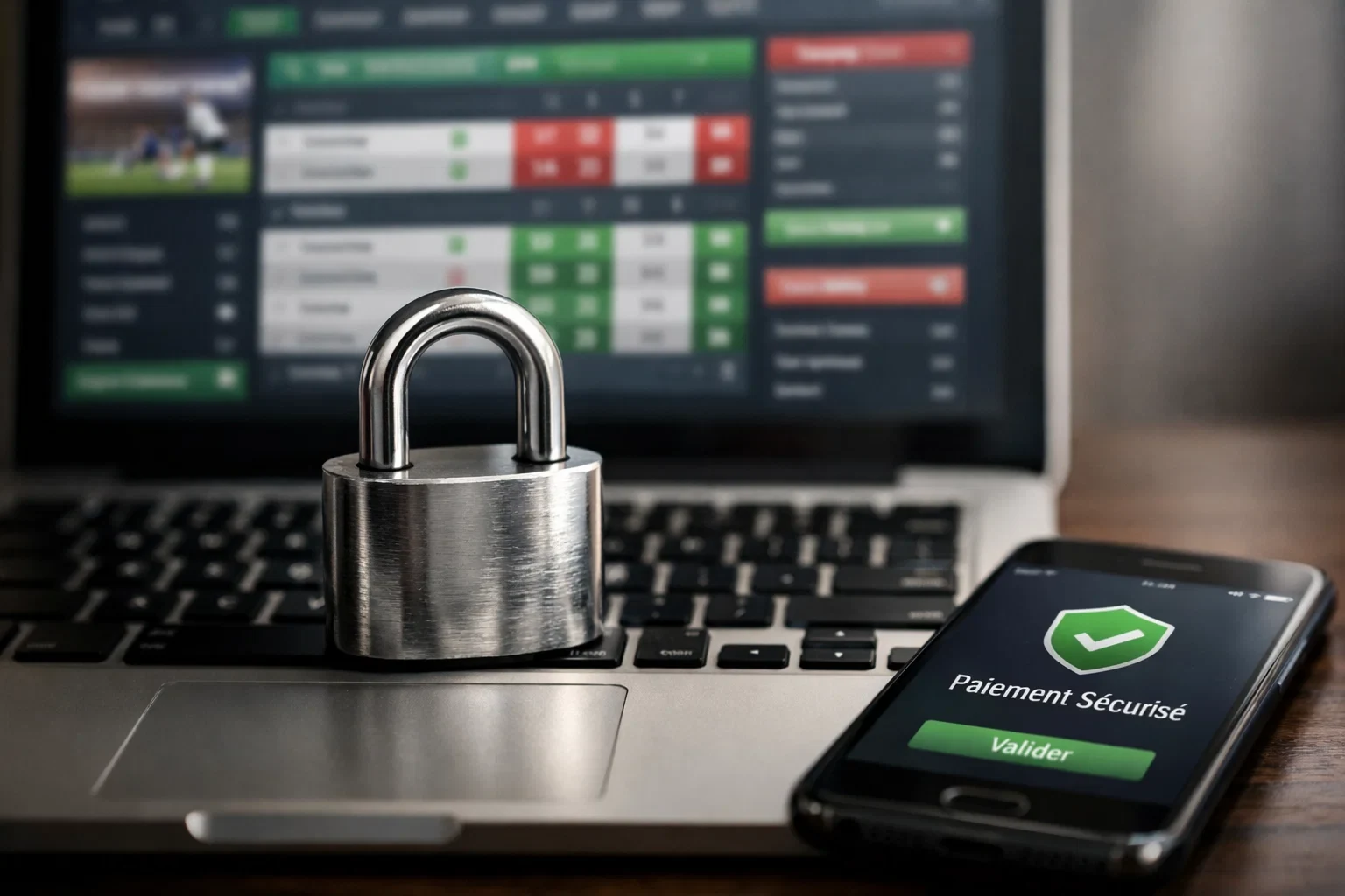 Cadenas de sécurité représentant la protection des paris en ligne